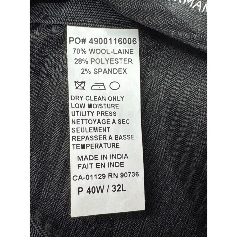 NWT Lauren Ralph Lauren Men's Classic Fit Wool Gray Dress Pants - Size 40x31.5 - Picture 9 of 9